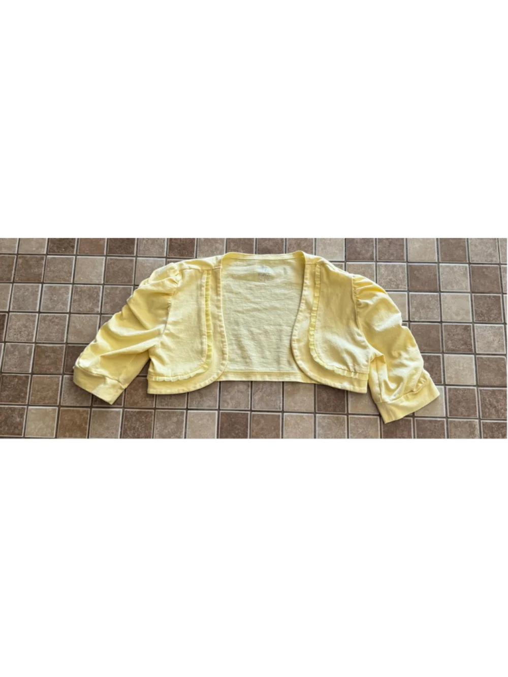 Girls The Children's Place Yellow Cropped Cardigan L
